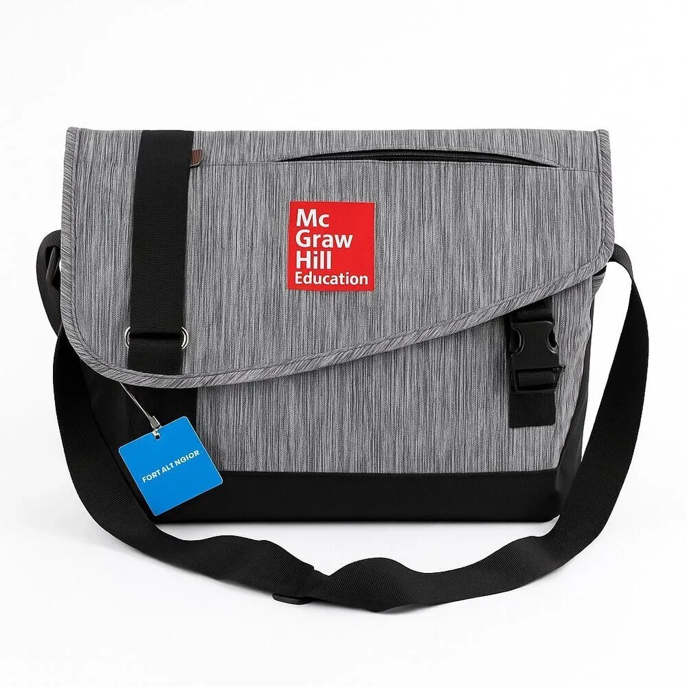 McGraw Hill Education Gray Messenger Bag by Port Authority – Laptop/Work Shoulde